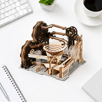 Hamaileon Fabricant de Puzzles Mécaniques de Circuit de Billes, Machine à Engrenages Cinétiques, Artisanat en Bois 3D Fait Main, Décoration de Bureau Motorisée pour Adultes