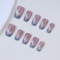 Classique personnalisé oeil de chat français acrylique presse sur les ongles en gros ongles artificiels faux ongles de haute qualité