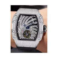 Montres mécaniques automatiques lumineuses en acier, design usine et personnalisation par lots, avec cadran similaire à un cadran de diamant, pour marque privée