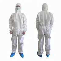 OEM CE tipi 5/6 su geçirmez tek kullanımlık geçirimsiz tulum olmayan dokuma iş giysisi overol PPE Set takım elbise