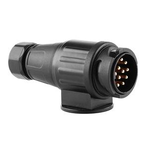 Adaptador para <span class=keywords><strong>Remolque</strong></span> de 12V y <span class=keywords><strong>13</strong></span> Pines, Conector Eléctrico de Plástico de <span class=keywords><strong>13</strong></span> <span class=keywords><strong>Polos</strong></span>, Color Negro - Product Image 1