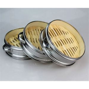 Acrylbox avec poignée en bambou, <span class=keywords><strong>grand</strong></span> cuiseur à couscous, cuiseur vapeur pour dim sum, récipient en bambou, artisanat traditionnel en bambou pour la cuisson du riz - Product Image 6