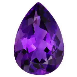 KIBO directly supplies natural amethyst pear shaped loose gemstone pear shaped cut amethyst for women's jewelry accessories