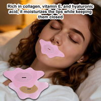 Bande adhésive buccale anti-ronflement hypoallergénique en forme de bouche rose, adhésif de qualité médicale, taille personnalisée, certifiée CE ISO, patch pour les lèvres