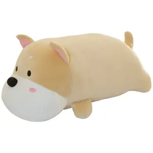 Hot novelty ins soft cute papa dog lying posture pillow cute puppy doll girl heart cute dog plush toys for gift