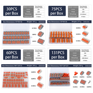 Набор из 60 компактных быстрозажимных соединителей для проводов, для подключения светодиодных лент, электрических соединений, клеммный блок - Product Image 3