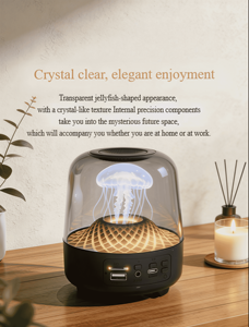 Haut-parleur Bluetooth transparent en verre cristal tendance avec son 360° °   Boîte de musique portable avec lumières RGB colorées pour une utilisation à la maison et en extérieur. - Product Image 6