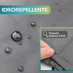 Funda para silla de exterior, 68x68x120 cm, poliéster, impermeable, protección contra la lluvia y el polvo, almacenamiento de sillas apilables - Product Image 5