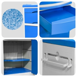 Armoire de chevet mobile en plastique ABS bon marché, table de chevet médicale pour hôpital - Product Image 5