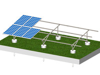 Système de montage au sol solaire en acier pour abri de voiture avec design encadré, finition galvanisée à chaud et capacité de résistance au vent de 60 m/s