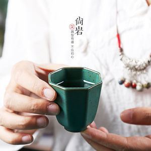 Coarse Pottery Chinese Style Teacup Handmade Ceramic Conical Shape Aroma <b>Cup</b> <b>Large</b> Kung Fu <b>Tea</b> Tasting <b>Cup</b> Dehua Origin - Product Image 4