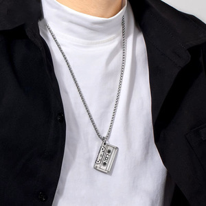 Hipster Fashion Punk Street <span class=keywords><strong>Rock</strong></span> Hip Hop lungo maglione catena accessori personalità della moda collana a nastro retrò per uomo donna - Product Image 4