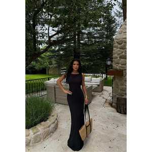 Minivestido Floral Negro Elegante con Detalle en la Espalda, Cintura Imperio, Material Spandex, Tallas XS-XL, Casual y Formal para Club, Día a Día, Graduación, Primavera - Product Image 6