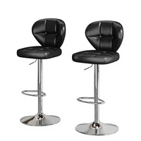 Tabouret de bar moderne minimaliste avec structure métallique, réglable en hauteur, rotatif, non pliable, pour usage domestique et commercial, style luxe léger