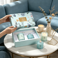 Coffret Cadeau Élégant de Bougies en Cire de Soja et Diffuseurs à Bâtonnets pour Diwali, Ramadan, Mariages et Fêtes – Désodorisant et Décoration de Bar Souvenir