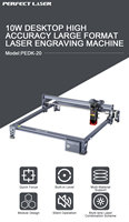 Machine de gravure laser 10W à semi-conducteurs de bureau, haute précision, grand format, pour bois et cuir, compatible DXF, mini machine de gravure