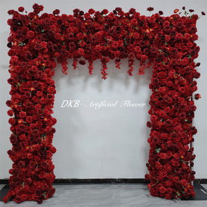 <b>Wedding</b> Decoration Silk red and green flower <b>arch</b> Proposal Backdrop Real Touch Red Flower <b>Arch</b> - Product Image 4