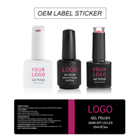 Kaga OEM 8ml de vernis gel avec logo personnalisé échantillon gratuit ensemble de vernis à ongles gel pour lampe uv fournitures pour ongles
