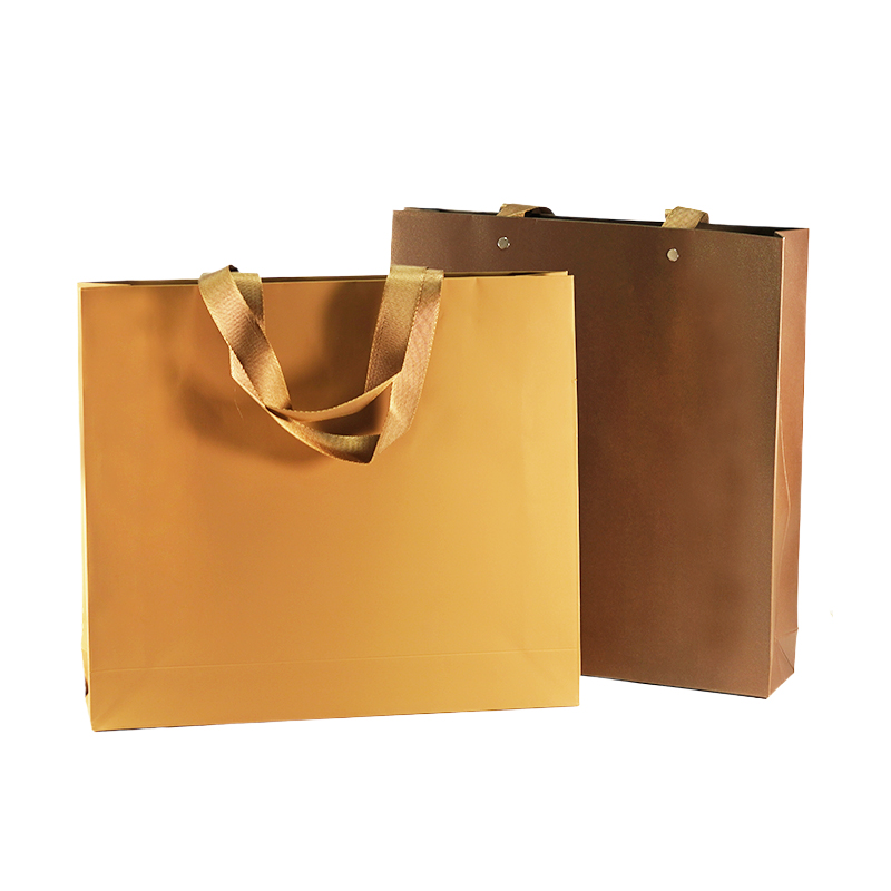 Low MOQ Cheap Brown Coated Paper Bags for Candle & Craft Packaging 4 Color Printing Reusable Durable Recyclable Custom Size