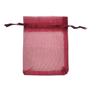 Sacs en organza transparents avec logo personnalisé imprimé, cordon de serrage, perles, emballage cadeau pour bijoux, pochette en maille - Product Image 6