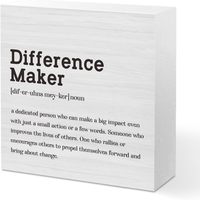 Boîte en bois avec signes d'affirmation quotidienne, inspirants et motivants, légers et positifs, cadeau d'appréciation pour les employés, pour femmes, pour le bureau