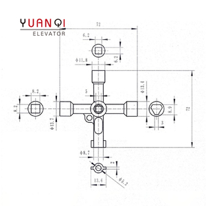 Thang Máy Chung Đa Chức Năng Chìa Khóa Bốn Góc Tam Giác Nâng Chéo Phụ Tùng Thang Máy Chìa Khóa Cửa - Product Image 2