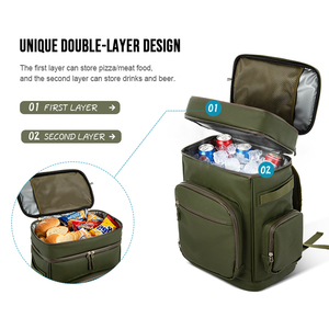 Sac à dos isotherme Everich - Sac à <span class=keywords><strong>déjeuner</strong></span> isotherme souple à double couche de 30 L pour le camping, la plage, la randonnée et les courses - Product Image 4