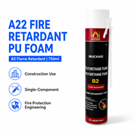 Scellant en mousse de polyuréthane ignifuge A22 750ml, formule spéciale auto-extinguissante pour bâtiments de bureaux et usage résidentiel