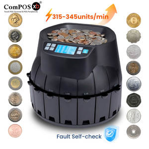 ComPOSxb Compteur et Trieur <span class=keywords><strong>de</strong></span> <span class=keywords><strong>Pièces</strong></span> <span class=keywords><strong>de</strong></span> Monnaie Automatique Haute Vitesse pour EURO et USD avec Écran LCD à Matrice <span class=keywords><strong>de</strong></span> Points et Détection <span class=keywords><strong>de</strong></span> Devises - Product Image 5