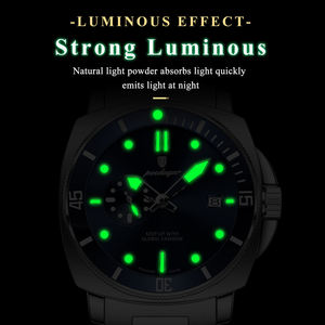 Montre pour homme Poedagar 873 de luxe, étanche, lumineuse, avec date, mouvement à quartz, bracelet en acier inoxydable - Product Image 6