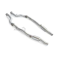Tuyau d'échappement en acier inoxydable de haute qualité pour Audi RS7 RS6 C6 5.0T 2007-2011, collecteur avec isolation thermique, amélioration de la puissance