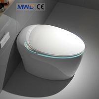 Inodoro Inteligente de Una Pieza con Forma de Huevo, Bidé Automático, Inodoro Moderno de Cerámica para Baño, Marca MED Wholesale