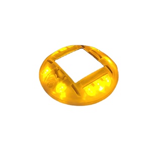Feu de signalisation routière à LED solaire jaune clignotant, balise de signalisation de chantier, balise de signalisation routière à LED clignotante - Product Image 1