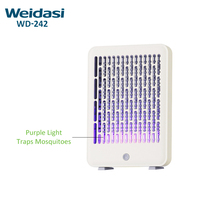 Lampe anti-moustiques électrique rechargeable portable en PP, piège à lumière violette pour moustiques, pour intérieur