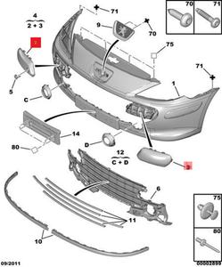 Protecteur de coin de pare-chocs avant Peugeot 307, bande anti-rayures et anti-collision L:1608085680 <span class=keywords><strong>R</strong></span>:1608085780 - Product Image 5