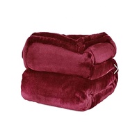 Plaid en flanelle polaire de couleur unie, 300 GSM, doux et de qualité supérieure, livraison rapide, logo personnalisé, pour canapé et lit