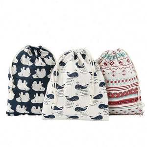 Sacs à chaussures en tissu à cordon coulissant en coton, réutilisables, pour rangement et protection, très demandés - Product Image 5