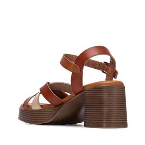 <b>Refresh</b> Women's Heeled Sandal Leather 7 Cm Heel Size 39 Platform Style - Product Image 3