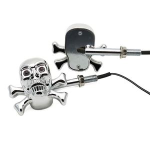 High Quality Motorcycle Indicator <strong>Lights</strong> Turn signal Silver Skull Turn <strong>Light</strong> Motorcycle
