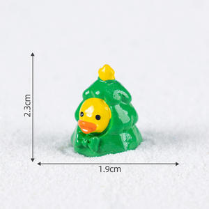 Offre Spéciale mignon noël petit canard jaune résine jouet adorable scène de neige Mini canard jaune bibelots - Product Image 2