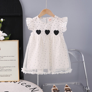 ชุดเดรสผ้าทูลลายดอกไม้<span class=keywords><strong>หวาน</strong></span>ๆ สำหรับเด็กผู้หญิง แขนระบาย ผ้าผสมคอตตอน-โพลีเอสเตอร์ เหมาะสำหรับใส่ในชีวิตประจำวัน งานปาร์ตี้ฤดูร้อน และโอกาสสบายๆ - Product Image 2