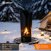 Cheminée extérieure autonome à bois, foyer, poêle de chauffage pour camping, patio et jardin