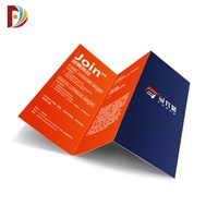 Service d'impression de prospectus en carton personnalisés OEM, brochure pliée en trois, carte postale avec impression offset