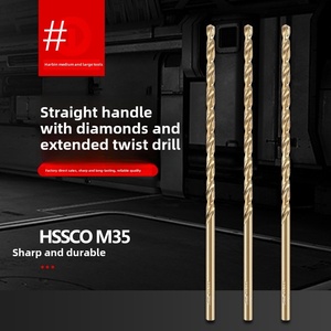 Mũi khoan chân thẳng Chứa coban cực dài mũi khoan sắt chế biến gỗ thép tốc độ cao 100/120 lỗ sâu - Product Image 3