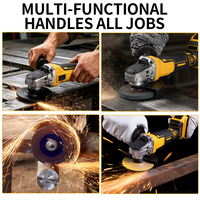 Meuleuse d'angle sans fil 4 pouces de qualité industrielle, robuste et portable, pour le travail sur les carreaux, le travail du bois et le polissage