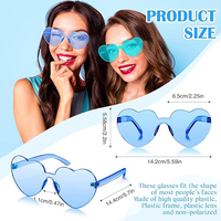 Lunettes de soleil en plastique rose en forme de cœur pour fêtes de carnaval, Halloween et Noël – Vente en gros promotionnelle