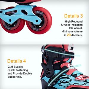 Chaussures de sport Slalom Speed Roller 4 en Fiber de carbone, chaussures de skateboard à roulettes - Product Image 3