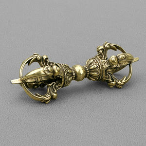 Collezione antica rame <span class=keywords><strong>Tibet</strong></span> buddismo scrittura King Kong Demon Subduing Pestle Statue Collection <span class=keywords><strong>Ornaments</strong></span> - Product Image 4