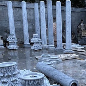 Colonne Decorative Esterne in Stile Greco, Pilastri in Marmo Naturale <span class=keywords><strong>di</strong></span> Carrara, Colonna Classica Corinzia - Product Image 3