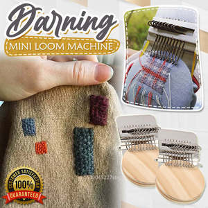 Petit métier à <span class=keywords><strong>tisser</strong></span> en bois à 14 crochets Kit de métier à <span class=keywords><strong>tisser</strong></span> Mini métier à <span class=keywords><strong>tisser</strong></span> à repriser - Product Image 2